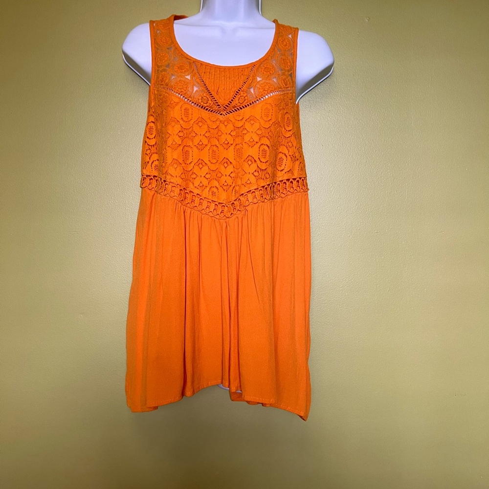 Market and Spruce Orangish-Yellow Blouse